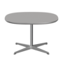 Fritz Hansen Couchtisch A202 Superzirkular 75X75 Cm -Satin Polierter Aluminium -Grey Efeso (725)