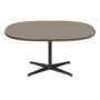 Fritz Hansen Couchtisch A203 Superzirkular 100X100 Cm - Black (190)-Brown Ottawa (717)