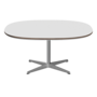 Fritz Hansen Couchtisch A203 Superzirkular 100X100 Cm -  Satin Polierter Aluminium-Weiß (032)