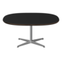Fritz Hansen Couchtisch A203 Superzirkular 100X100 Cm -  Satin Polierter Aluminium-Schwarz (720)