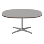 Fritz Hansen Couchtisch A203 Superzirkular 100X100 Cm - Satin Polierter Aluminium-Grey Efeso (725)