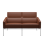 Fritz Hansen Serie 3300 3302, 2-Sitzer-Aura-Cognac