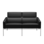 Fritz Hansen Serie 3300 3302, 2-Sitzer-Aura-Schwarz