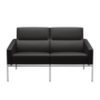 Fritz Hansen Serie 3300 3302, 2-Sitzer-Aura-Schwarzbraun