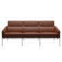 Fritz Hansen Serie 3300 3303, 3-Sitzer-Aura-Cognac