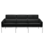 Fritz Hansen Serie 3300 3303, 3-Sitzer-Grace-Schwarz