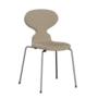 Fritz Hansen Ant™ 3101 - Front Polsterung - Lack - Stuhl - Steelcut 240 - Light Beige (130/135) - Chrome