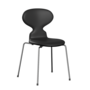Fritz Hansen Ant™ 3101 - Front Polsterung - Lack - Stuhl - Soft-Black - Black (190/195) - Chrome
