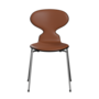Fritz Hansen Ant™ 3101 - Front Polsterung - Lack - Stuhl - Soft-Cognac - Black (190/195) - Chrome