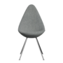 Fritz Hansen Drop™ 3110 -  Vollgepolstert - Stuhl - Hallingdal 116 - Chrome