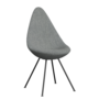 Fritz Hansen Drop™ 3110 -  Vollgepolstert - Stuhl - Hallingdal 116 - Black (190)