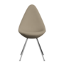 Fritz Hansen Drop™ 3110 -  Vollgepolstert - Stuhl - Steelcut 240 - Chrome