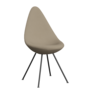 Fritz Hansen Drop™ 3110 -  Vollgepolstert - Stuhl - Steelcut 240 - Black (190)
