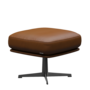 Fritz Hansen Oksen™ 4210 - Leder Fußhocker-Schwarz-Aura Walnuss