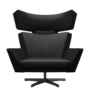 Fritz Hansen Oksen™ 4201 - Leder Loungesessel-Black-Grace-Schwarz