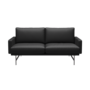 Fritz Hansen Lissoni Sofa™ PL112S - 2-sitzer Sofa-Soft-Schwarz-Matt Polierter Edelstahl