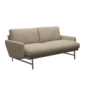 Fritz Hansen Lissoni Sofa™ PL112S - 2-sitzer Sofa-Steelcut 240-Matt Polierter Edelstahl