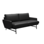 Fritz Hansen Lissoni Sofa™ PL112S - 2-sitzer Sofa-Soft-Schwarz-Black (190)