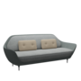 Fritz Hansen Favn™ JH3 - 3-Sitzer Sofa-Hallingdal 116-Steelcut 240
