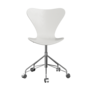 Fritz Hansen Series 7™ 3117 - Lack - Drehstuhl-White (100/105)-Chrome-Brushed metal / Polished Aluminium
