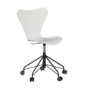 Fritz Hansen Series 7™ 3117 - Lack - Drehstuhl-White (100/105)-Black (190)-ABS Plastic / Black