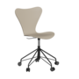 Fritz Hansen Series 7™ 3117 - Lack - Drehstuhl-Light Beige (130/135)-Black (190)-ABS Plastic / Black