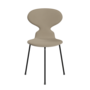 Fritz Hansen Ant™ 3100 mit Front Polsterung - Lack - Stuhl - Black (190) - Light Beige (130/135) - Steelcut 240