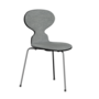 Fritz Hansen Ant™ 3100 mit Front Polsterung - Lack - Stuhl - Chrome - Black (190/195) - Hallingdal 116