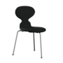 Fritz Hansen Ant™ 3100 mit Front Polsterung - Lack - Stuhl - Chrome - Black (190/195) - Steelcut 190