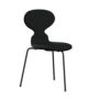 Fritz Hansen Ant™ 3100 mit Front Polsterung - Lack - Stuhl - Black (190) - Black (190/195) - Steelcut 190