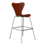 Fritz Hansen Serie 7™ 3197 - Gefärbte Esche - Barhocker-Black (190)-Venetian Red (670/675)