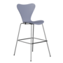 Fritz Hansen Serie 7™ 3197 - Gefärbte Esche - Barhocker-Chrome-Lavender Blue (810/815)