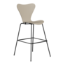 Fritz Hansen Serie 7™ 3197 - Lack- Barhocker-Black (190)-Light Beige (130/135)