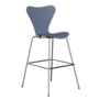 Fritz Hansen Serie 7™ 3197 - Lack- Barhocker-Chrome-Dusk Blue (850/855)