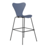 Fritz Hansen Serie 7™ 3197 - Lack- Barhocker-Black (190)-Dusk Blue (850/855)