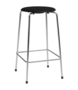 Fritz Hansen High Dot™ - 4-Beiner Hocker: Chrom - Esche Schwarz