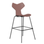 Fritz Hansen Grand Prix™ 3139 - Lack - Hoher Barhocker: Schwarz 190 - Wild Rose (630/635)
