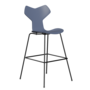 Fritz Hansen Grand Prix™ 3139 - Lack - Hoher Barhocker: Schwarz 190 - Dusk Blue (850/855)