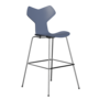 Fritz Hansen Grand Prix™ 3139 - Lack - Hoher Barhocker: Chrom - Dusk Blue (850/855)