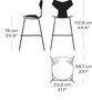Fritz Hansen Grand Prix™ 3139 - Lack - Hoher Barhocker