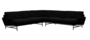Fritz Hansen Lissoni Sofa™ PL115 - 5-Sitzer Ecksofa: Schwarz 190 - Hallingdal 190