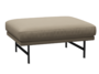 Fritz Hansen Lissoni Sofa™ PL110 - Breiter Hocker: Schwarz 190 - Steelcut 240