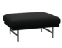 Fritz Hansen Lissoni Sofa™ PL110 - Breiter Hocker: Mattpolierter rostfreier Stahl - Steelcut 190