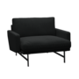 Fritz Hansen Lissoni Sofa™ PL111 - Breiter Lounge Sessel: Schwarz 190 - Steelcut 190