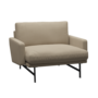 Fritz Hansen Lissoni Sofa™ PL111 - Breiter Lounge Sessel: Schwarz 190 - Steelcut 240