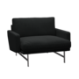 Fritz Hansen Lissoni Sofa™ PL111 - Breiter Lounge Sessel: Mattpolierter rostfreier Stahl - Steelcut 190