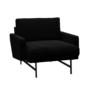 Fritz Hansen Lissoni Sofa™ PL111S - Lounge Sessel: Schwarz 190 - Hallingdal 190