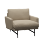 Fritz Hansen Lissoni Sofa™ PL111S - Lounge Sessel: Schwarz 190 - Steelcut 240