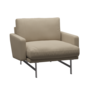 Fritz Hansen Lissoni Sofa™ PL111S - Lounge Sessel: Mattpolierter rostfreier Stahl - Steelcut 240