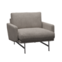 Fritz Hansen Lissoni Sofa™ PL111S - Lounge Sessel: Mattpolierter rostfreier Stahl - Clay Light Grey 0012